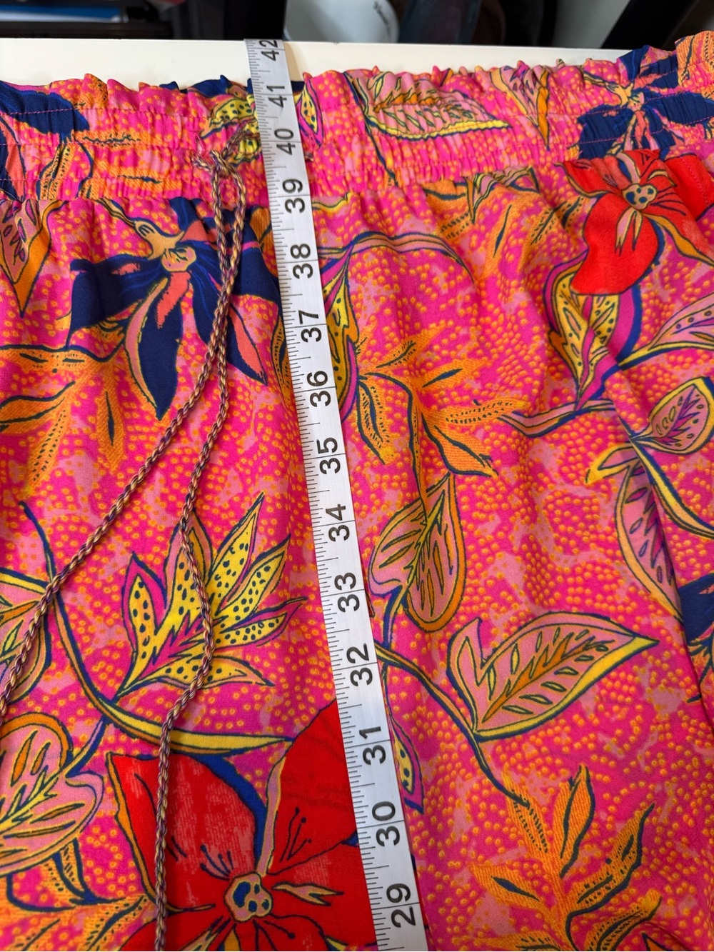 Rose + Olive Floral Matching Set Pink Blouse Size XL & Pants Size L - Picture 13 of 16